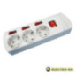 TOMADA ELÉTRICA C 3 SAÍDAS SCHUKO CINTERRUPTORES EDH
