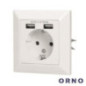 TOMADA ELÉTRICA C 2 PORTAS USBA ORNO