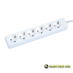TOMADA ELÉTRICA C 6 SAÍDAS 3M BRANCO EDH