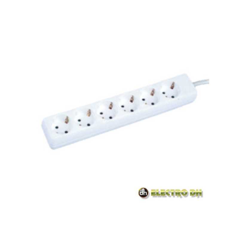 TOMADA ELÉTRICA C 6 SAÍDAS 3M BRANCO EDH