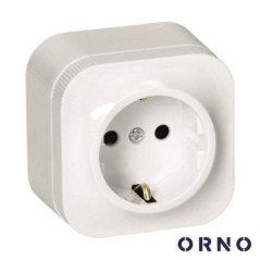 TOMADA ELÉTRICA SUPERFÍCIE 2X SCHUKO ORNO