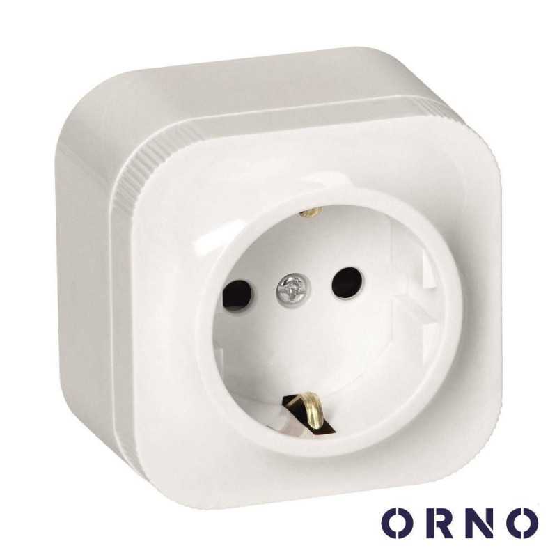 TOMADA ELÉTRICA SUPERFÍCIE 2X SCHUKO ORNO