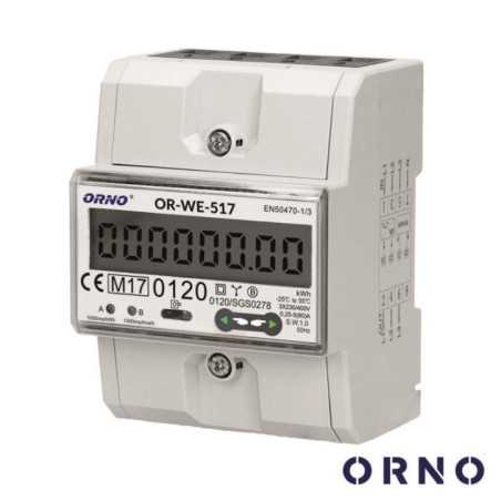 CONTADOR DE ENERGIA 230V80A RS485 45 MÓDULOS P CALHA DIN