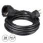 CABO EXTENSÃO TOMADA ELÉTRICA C 1 SAÍDA 30M 3X15MM PRETO