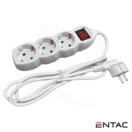 TOMADA ELÉTRICA C 3 SAÍDAS INTERRUPTOR 15M ENTAC