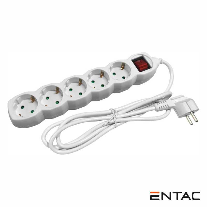 TOMADA ELÉTRICA C 5 SAÍDAS INTERRUPTOR 15M ENTAC