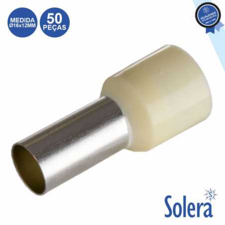 TERMINAL PONTEIRA ISOLADO 16X12MM 50X BRANCO SOLERA