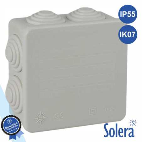 CAIXA DE PASSAGEM ESTANQUE C 7 CONES 80X80X35MM IP55 SOLERA