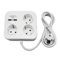 EXTENSÃO ELÉTRICA 3X SCHUKO 2X USBA 14M VIRONE
