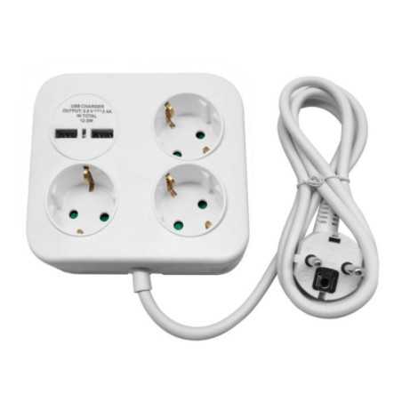 EXTENSÃO ELÉTRICA 3X SCHUKO 2X USBA 14M VIRONE