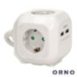 EXTENSÃO ELÉTRICA 4X SCHUKO 2X USBA 14M ORNO