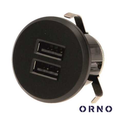 TOMADA C 2 SAÍDAS USB P SECRETÁRIA 5V 21A PRETO ORNO