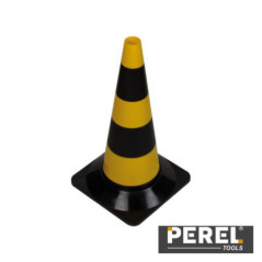 CONE DE SINALIZAÇÃO AMARELOPRETO 50CM PEREL
