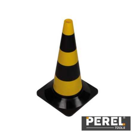 CONE DE SINALIZAÇÃO AMARELOPRETO 50CM PEREL