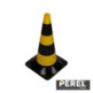 CONE DE SINALIZAÇÃO AMARELOPRETO 50CM PEREL