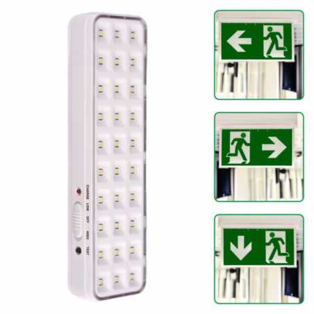 LUZ EMERGÊNCIA LED 2W APLIQUE IP20 120LM