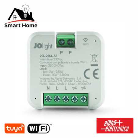 MÓDULO AUTOMAÇÃO INTERRUPTOR WIFI 1 CANAL TUYA ALPHA