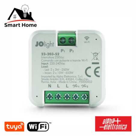 MÓDULO AUTOMAÇÃO INTERRUPTOR WIFI 2 CANAIS TUYA ALPHA