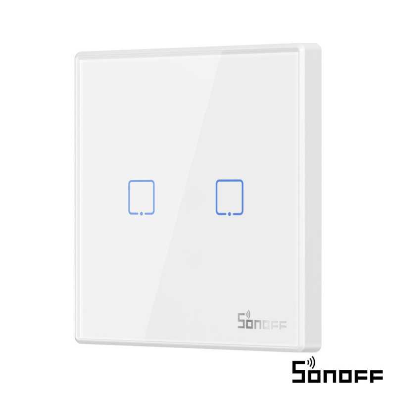 INTERRUPTOR PAREDE TÁTIL RF 2 GANG SONOFF