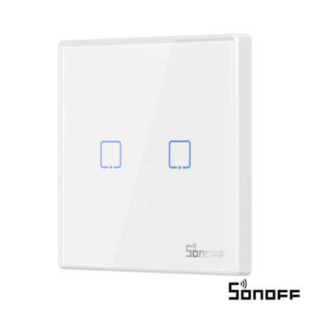 INTERRUPTOR PAREDE TÁTIL RF 2 GANG SONOFF