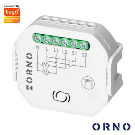 MÓDULO AUTOMAÇÃO P CONTROLO DE ESTORES WIFIBT TUYA ORNO