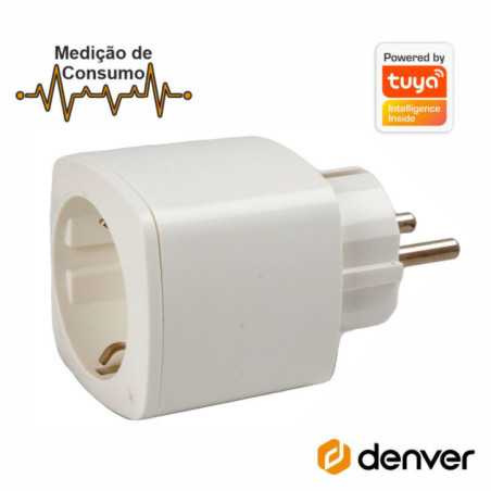 FICHA ELÉTRICA ADAPTADORA 1X SCHUKO INTELIGENTE WIFI DENVER