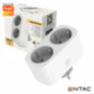 FICHA ELÉTRICA 2X SCHUKO INTELIGENTE WIFI BLUETOOTH ENTAC