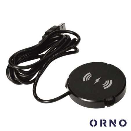 CARREGADOR POR INDUÇÃO QI DE EMBUTIR 60MM C CABO USB ORNO