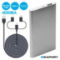 POWERBANK 4000MA C 3 FICHAS E CABO PRATEADO BLAUPUNKT