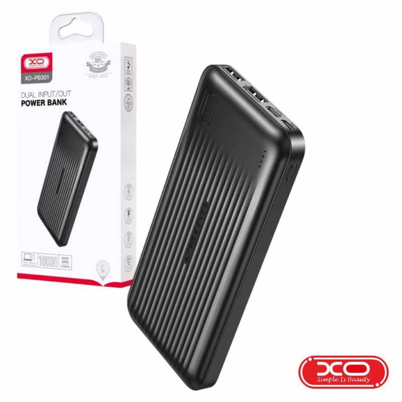 POWERBANK 10000MAH C FICHA USBCMICROUSB PRETO XO