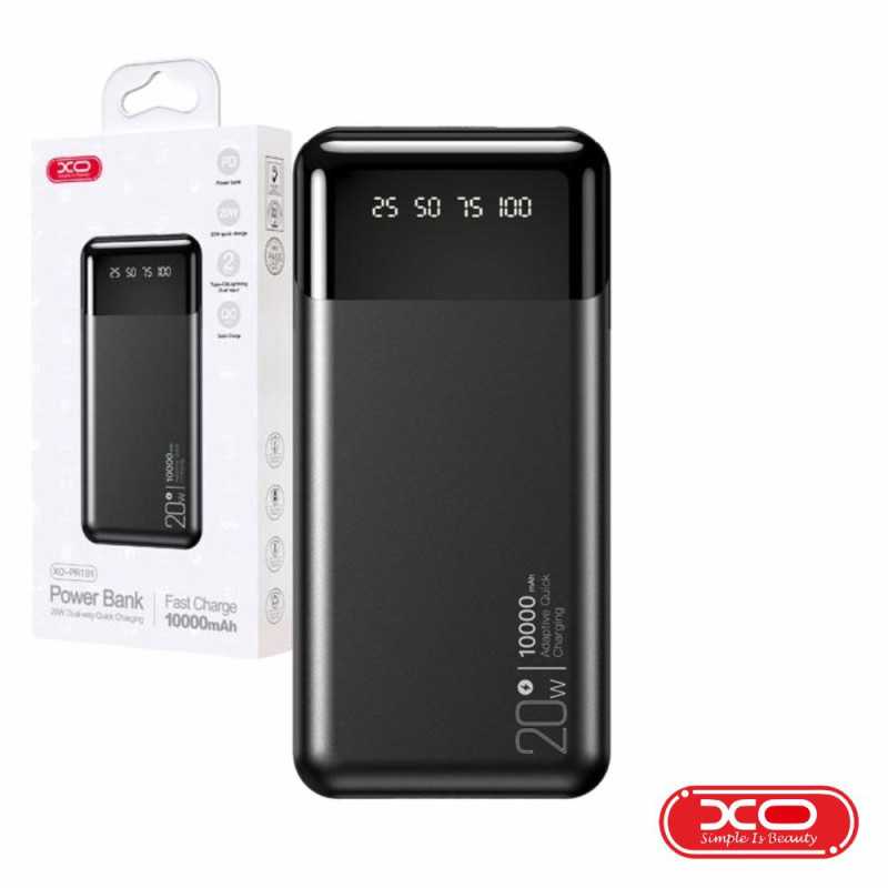 POWERBANK 10000MAH 1 USBA 1 USBC 1 LIGHTNING PRETO XO