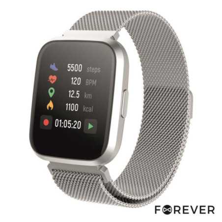 SMARTWATCH MULTIFUNÇÕES P ANDROID IOS SILVER FOREVER