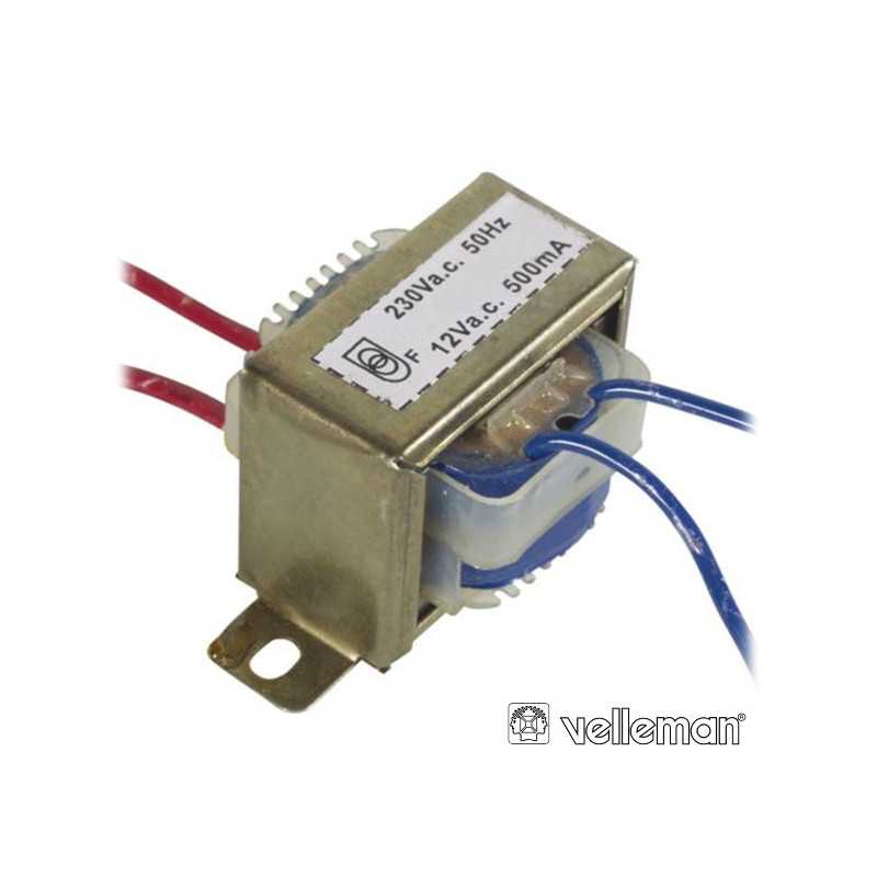 TRANSFORMADOR 6VA 1X12V VELLEMAN