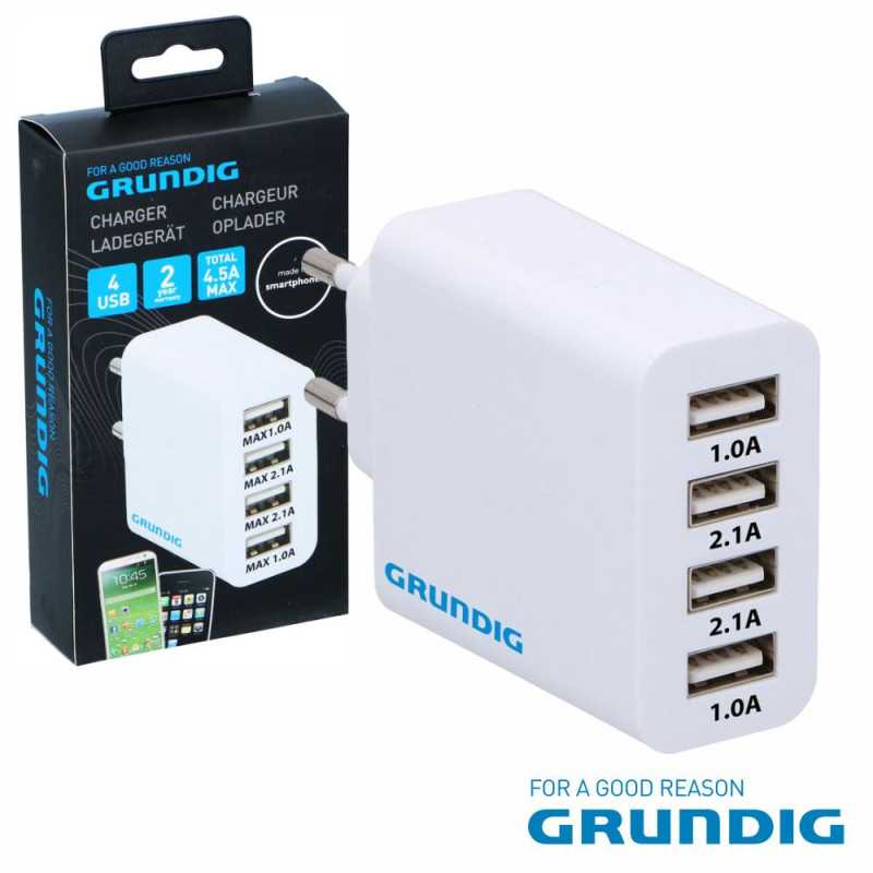 ALIMENTADOR COMUTADO 4 USB 225W BRANCO GRUNDIG