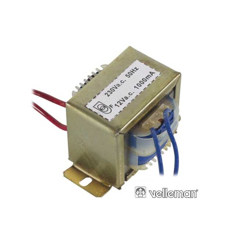 TRANSFORMADOR 12VA 1X12V VELLEMAN