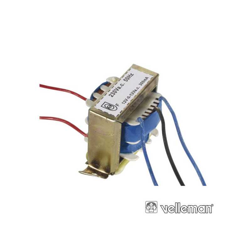 TRANSFORMADOR 72VA 2X12V VELLEMAN