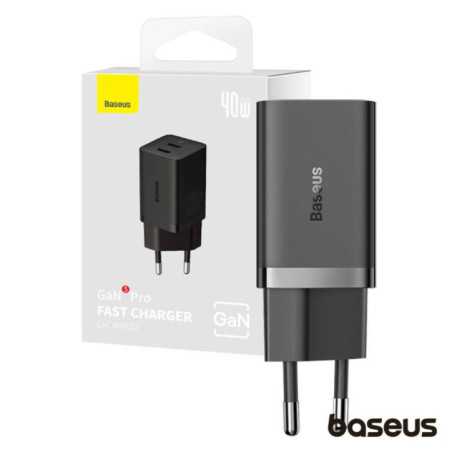 ALIMENTADOR COMUTADO 2X USBC 40W GAN5 PRO BASEUS