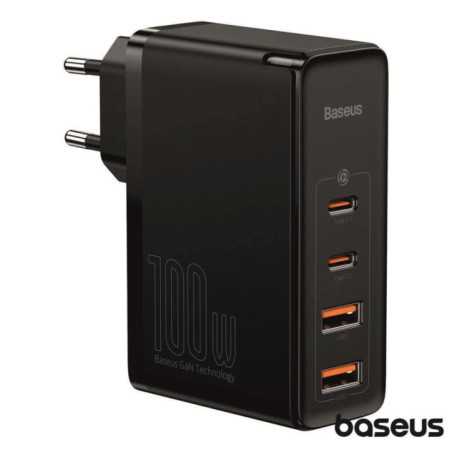 ALIMENTADOR COMUTADO 2 USBC PD 2 USBA 100W GAN2 BASEUS