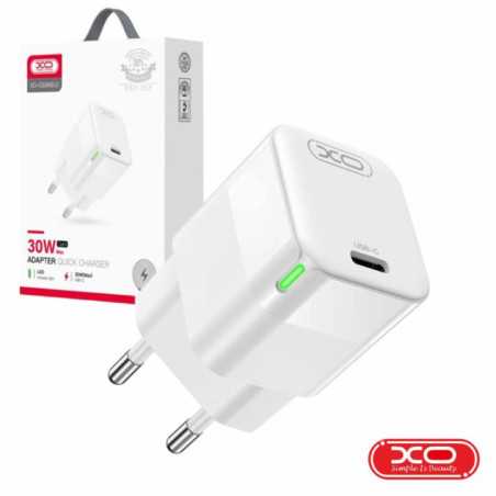 ALIMENTADOR USBC PD 30W GAN 3A BRANCO XO