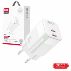 ALIMENTADOR 2 USBC PD 35W GAN 3A BRANCO XO