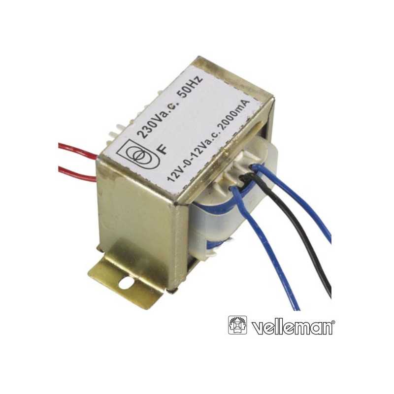 TRANSFORMADOR 48VA 2X12V VELLEMAN