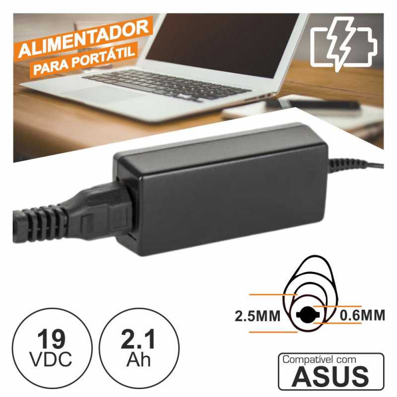 ALIMENTADOR P ASUS 19V 21A 40W 25X06MM