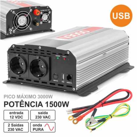 CONVERSOR 12V230V 1500W ONDA PURA