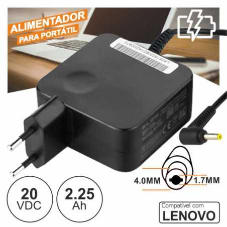 ALIMENTADOR P LENOVO 20V 225A 45W 40X17MM