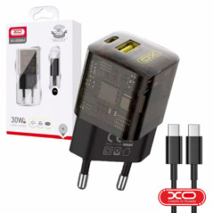 ALIMENTADOR USBA QC30 18W USBC PD 30W 3A CABO XO