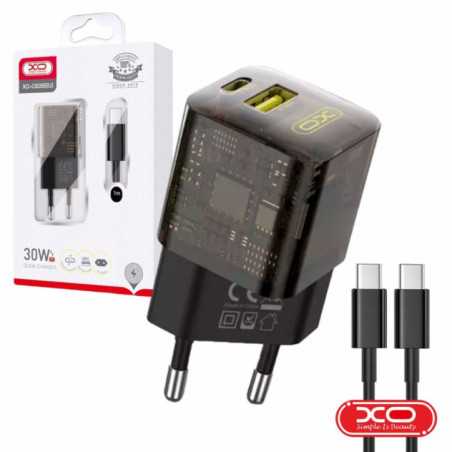 ALIMENTADOR USBA QC30 18W USBC PD 30W 3A CABO XO