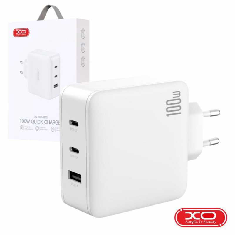 ALIMENTADOR USBA 18W 24A 2 USBC PD 100W 3A GAN XO
