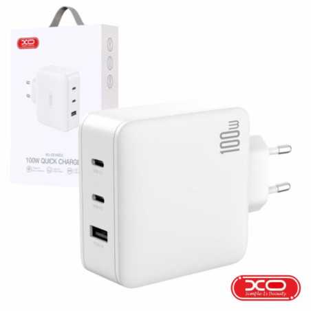 ALIMENTADOR USBA 18W 24A 2 USBC PD 100W 3A GAN XO