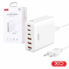 ALIMENTADOR 3X USBA 3X USBC PD 75W GAN XO