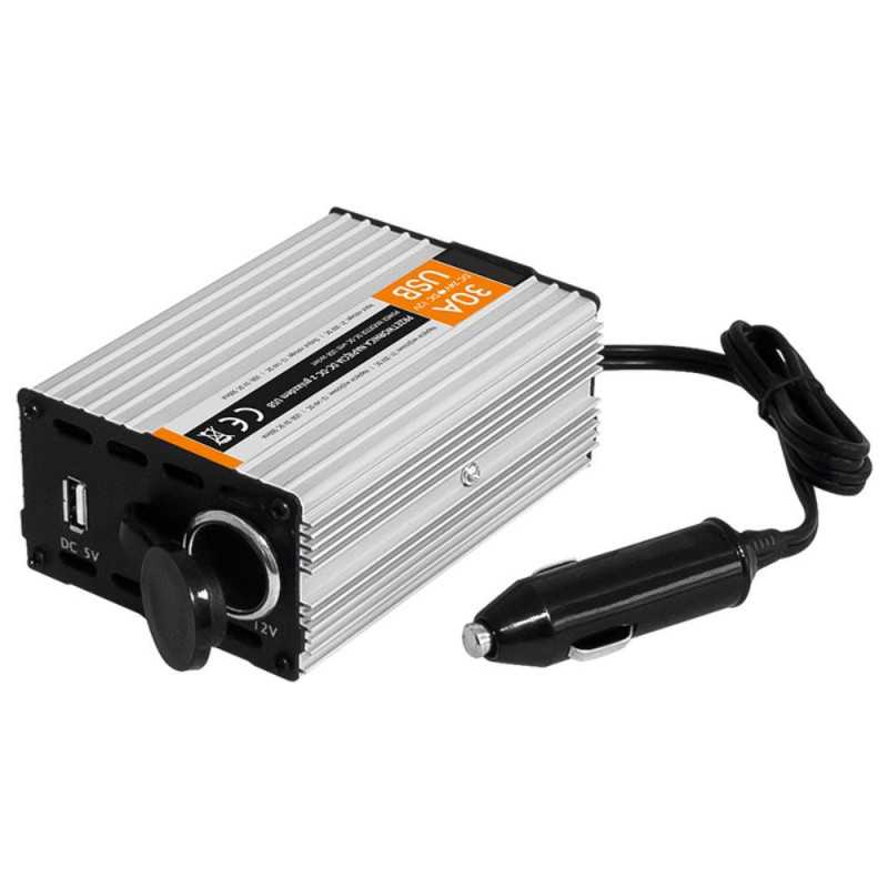 CONVERSOR 24V12V 30A C USB E FICHA ISQUEIRO